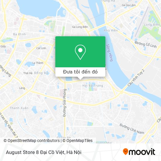Bản đồ August Store 8 Đại Cồ Việt