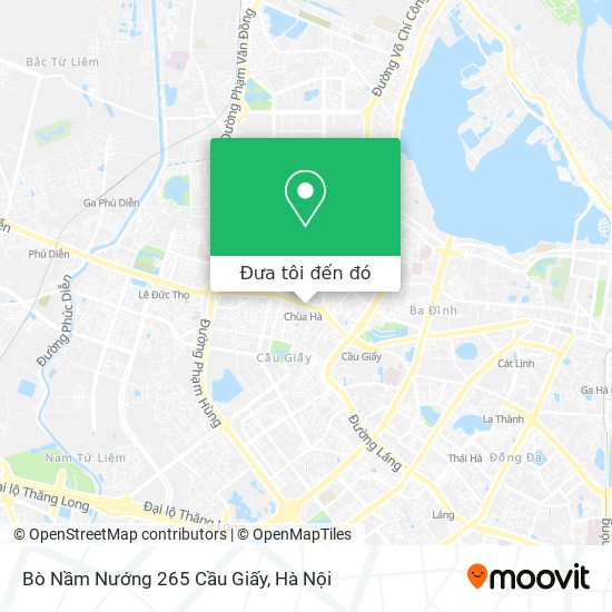 Bản đồ Bò Nầm Nướng 265 Cầu Giấy