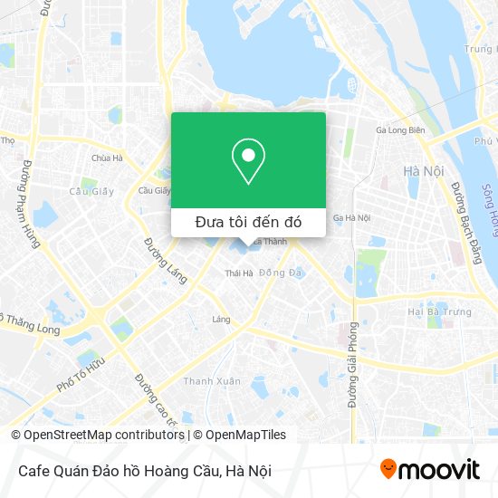 Bản đồ Cafe Quán Đảo hồ Hoàng Cầu