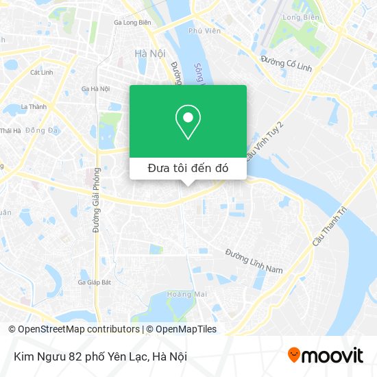 Bản đồ Kim Ngưu 82 phố Yên Lạc