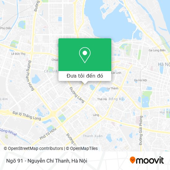 Bản đồ Ngõ 91 - Nguyễn Chí Thanh