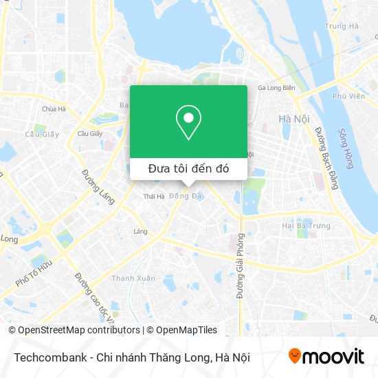Bản đồ Techcombank - Chi nhánh Thăng Long