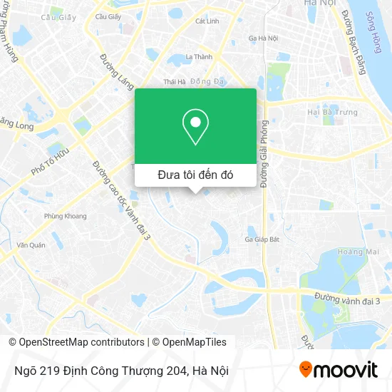 Bản đồ Ngõ 219 Định Công Thượng 204