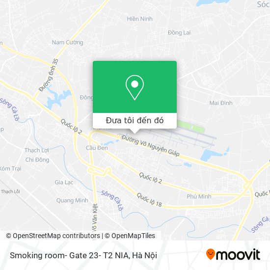 Bản đồ Smoking room-  Gate 23- T2 NIA