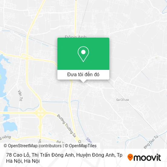 Bản đồ 78 Cao Lỗ, Thị Trấn Đông Anh, Huyện Đông Anh, Tp Hà Nội