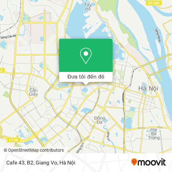 Bản đồ Cafe 43, B2, Giang Vo