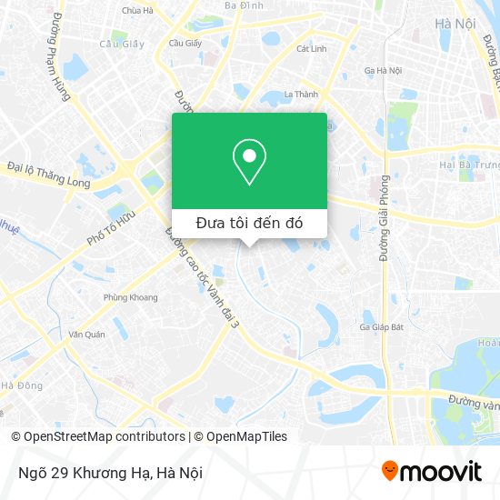 Bản đồ Ngõ 29 Khương Hạ