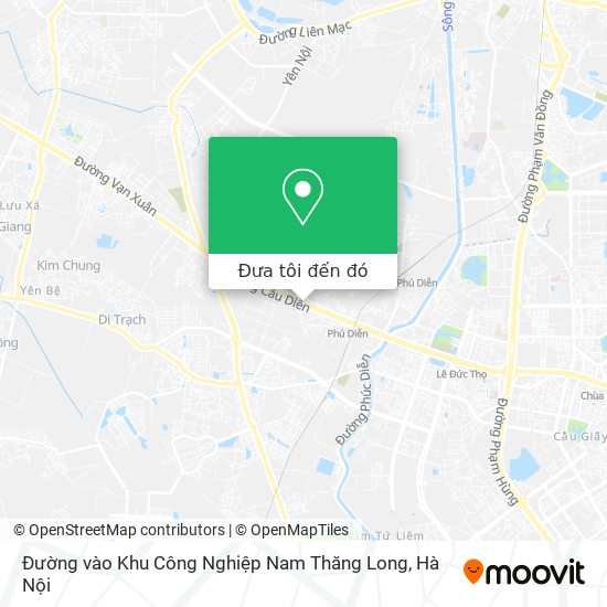 Bản đồ Đường vào Khu Công Nghiệp Nam Thăng Long