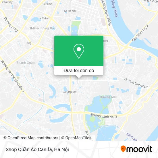 Bản đồ Shop Quần Áo Canifa