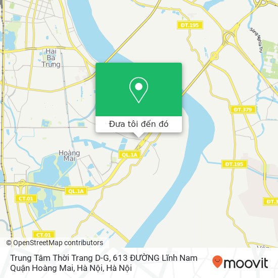 Bản đồ Trung Tâm Thời Trang D-G, 613 ĐƯỜNG Lĩnh Nam Quận Hoàng Mai, Hà Nội