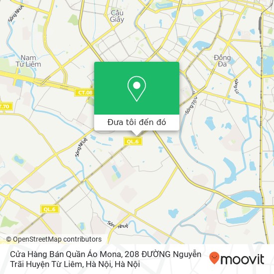 Bản đồ Cửa Hàng Bán Quần Áo Mona, 208 ĐƯỜNG Nguyễn Trãi Huyện Từ Liêm, Hà Nội