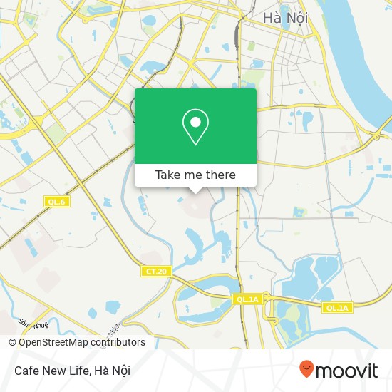 Bản đồ Cafe New Life, Quận Hoàng Mai, Hà Nội