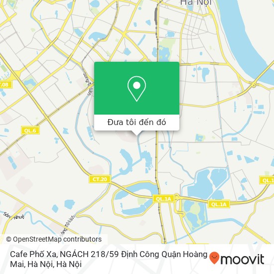 Bản đồ Cafe Phố Xa, NGÁCH 218 / 59 Định Công Quận Hoàng Mai, Hà Nội