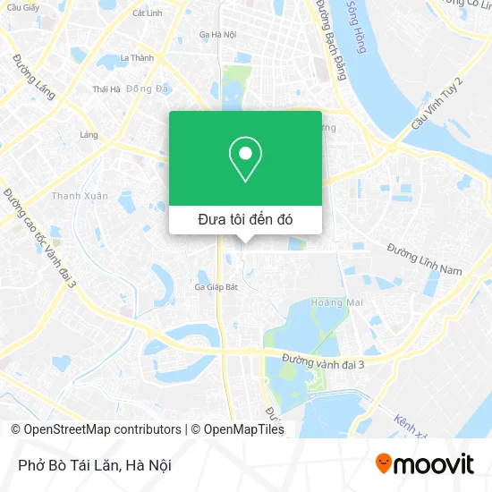 Bản đồ Phở Bò Tái Lăn