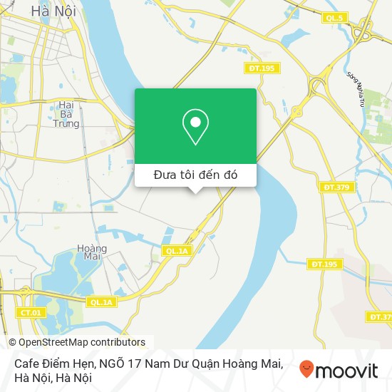 Bản đồ Cafe Điểm Hẹn, NGÕ 17 Nam Dư Quận Hoàng Mai, Hà Nội