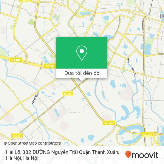 Bản đồ Hai Lỡ, 382 ĐƯỜNG Nguyễn Trãi Quận Thanh Xuân, Hà Nội
