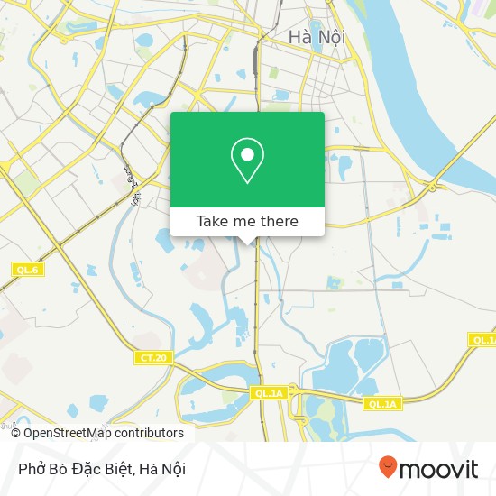 Bản đồ Phở Bò Đặc Biệt, NGÕ 40 Phan Đình Giót Quận Thanh Xuân, Hà Nội