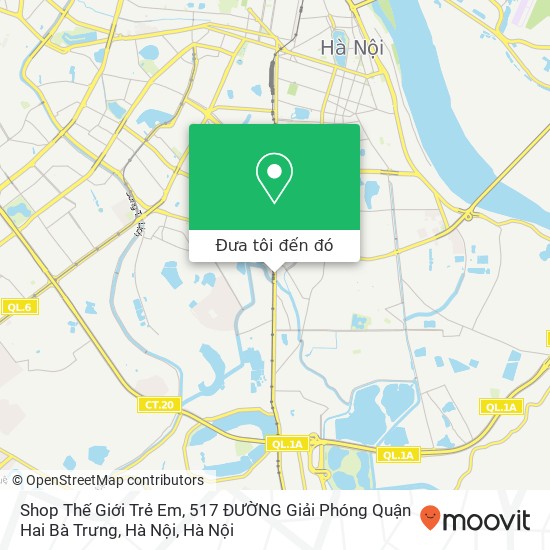 Bản đồ Shop Thế Giới Trẻ Em, 517 ĐƯỜNG Giải Phóng Quận Hai Bà Trưng, Hà Nội