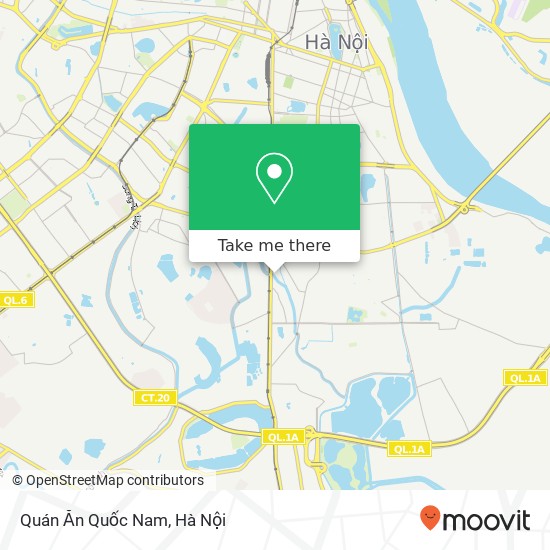 Bản đồ Quán Ăn Quốc Nam, NGÕ 543 Giải Phóng Quận Hoàng Mai, Hà Nội