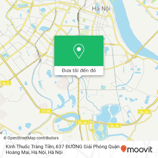 Bản đồ Kính Thuốc Tràng Tiền, 637 ĐƯỜNG Giải Phóng Quận Hoàng Mai, Hà Nội