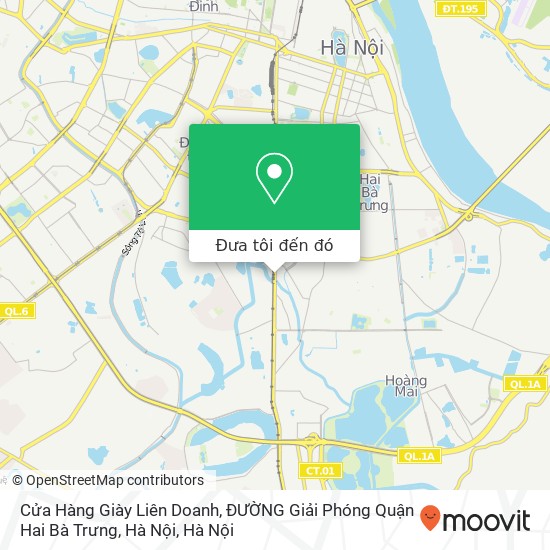 Bản đồ Cửa Hàng Giày Liên Doanh, ĐƯỜNG Giải Phóng Quận Hai Bà Trưng, Hà Nội
