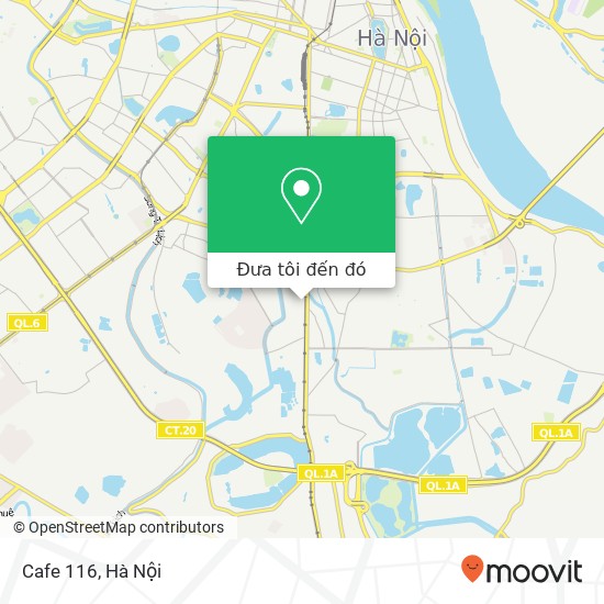 Bản đồ Cafe 116, NGÁCH 1 / 26 Phan Đình Giót Quận Thanh Xuân, Hà Nội