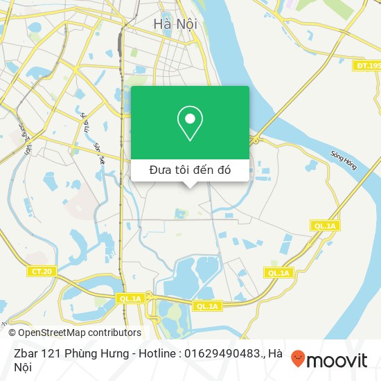 Bản đồ Zbar 121 Phùng Hưng - Hotline : 01629490483.