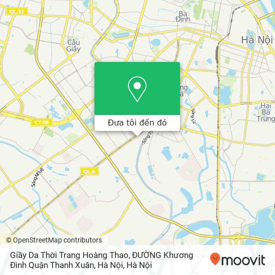 Bản đồ Giầy Da Thời Trang Hoàng Thao, ĐƯỜNG Khương Đình Quận Thanh Xuân, Hà Nội