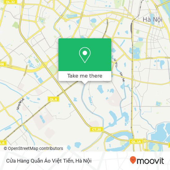 Bản đồ Cửa Hàng Quần Áo Việt Tiến, PHỐ Vũ Tông Phan Quận Thanh Xuân, Hà Nội