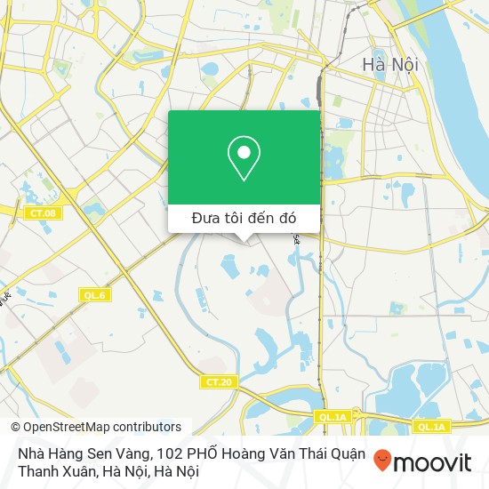 Bản đồ Nhà Hàng Sen Vàng, 102 PHỐ Hoàng Văn Thái Quận Thanh Xuân, Hà Nội