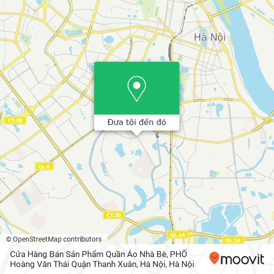 Bản đồ Cửa Hàng Bán Sản Phẩm Quần Áo Nhà Bè, PHỐ Hoàng Văn Thái Quận Thanh Xuân, Hà Nội