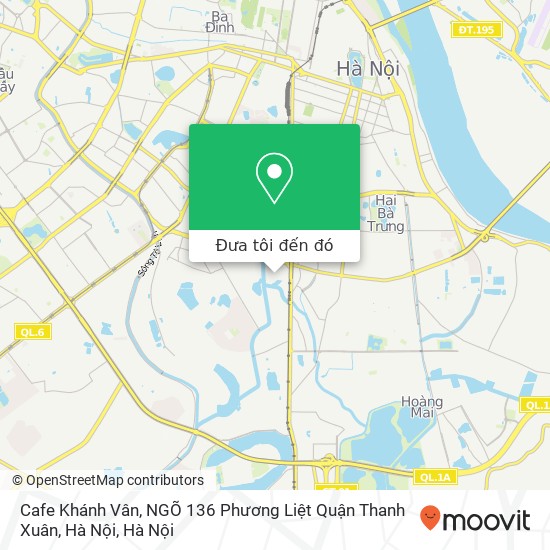 Bản đồ Cafe Khánh Vân, NGÕ 136 Phương Liệt Quận Thanh Xuân, Hà Nội
