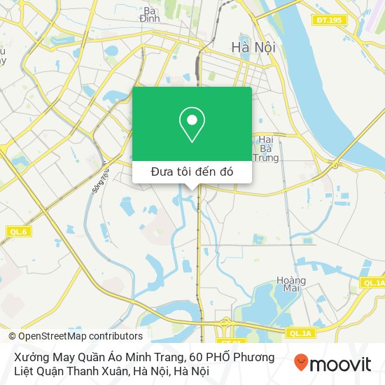 Bản đồ Xưởng May Quần Áo Minh Trang, 60 PHỐ Phương Liệt Quận Thanh Xuân, Hà Nội