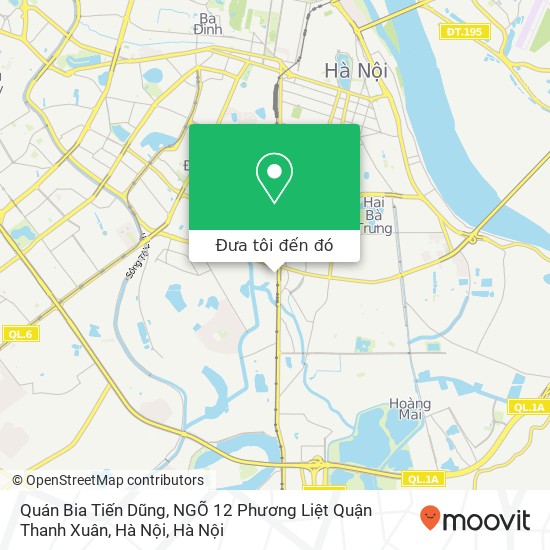 Bản đồ Quán Bia Tiến Dũng, NGÕ 12 Phương Liệt Quận Thanh Xuân, Hà Nội