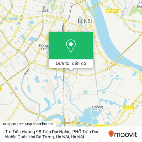 Bản đồ Trà Tiên Hưởng 98 Trần Đại Nghĩa, PHỐ Trần Đại Nghĩa Quận Hai Bà Trưng, Hà Nội