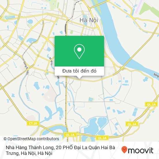 Bản đồ Nhà Hàng Thành Long, 20 PHỐ Đại La Quận Hai Bà Trưng, Hà Nội