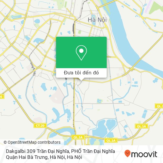 Bản đồ Dakgalbi 309 Trần Đại Nghĩa, PHỐ Trần Đại Nghĩa Quận Hai Bà Trưng, Hà Nội