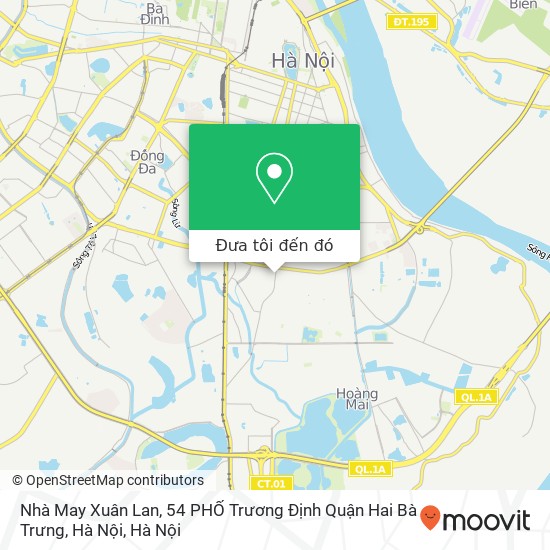 Bản đồ Nhà May Xuân Lan, 54 PHỐ Trương Định Quận Hai Bà Trưng, Hà Nội