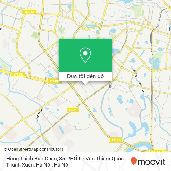 Bản đồ Hồng Thịnh Bún-Cháo, 35 PHỐ Lê Văn Thiêm Quận Thanh Xuân, Hà Nội