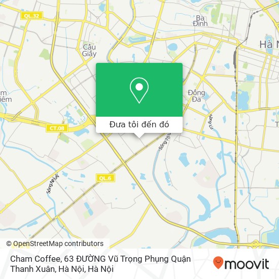 Bản đồ Cham Coffee, 63 ĐƯỜNG Vũ Trọng Phụng Quận Thanh Xuân, Hà Nội