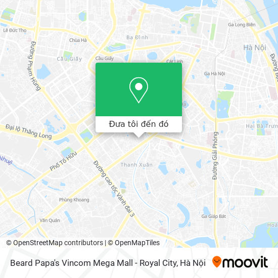 Bản đồ Beard Papa's Vincom Mega Mall - Royal City