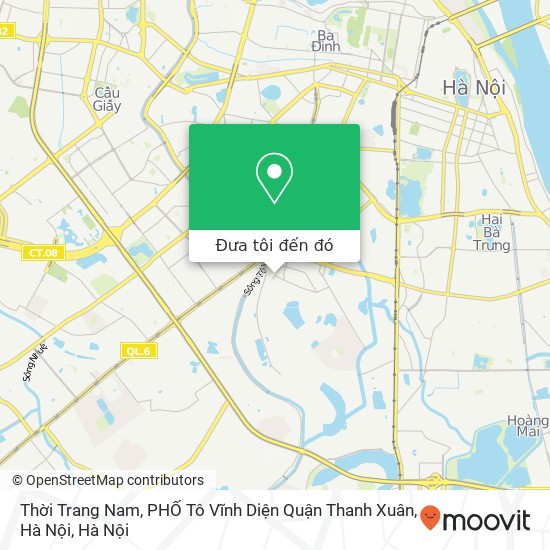 Bản đồ Thời Trang Nam, PHỐ Tô Vĩnh Diện Quận Thanh Xuân, Hà Nội