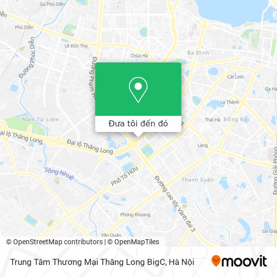 Bản đồ Trung Tâm Thương Mại Thăng Long BigC