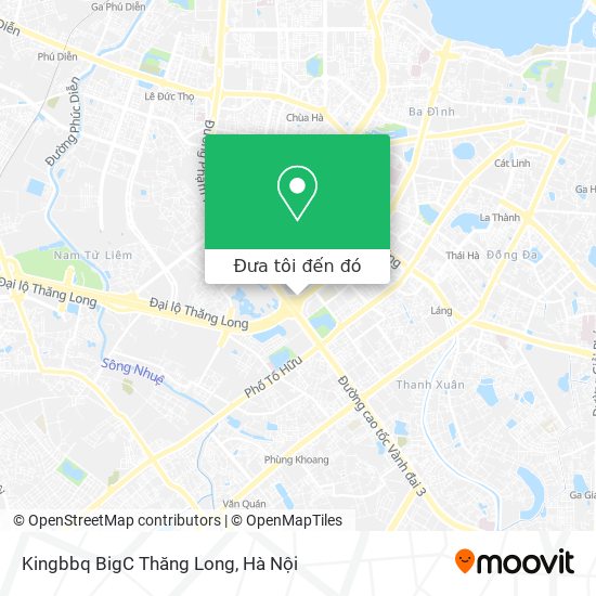 Bản đồ Kingbbq BigC Thăng Long