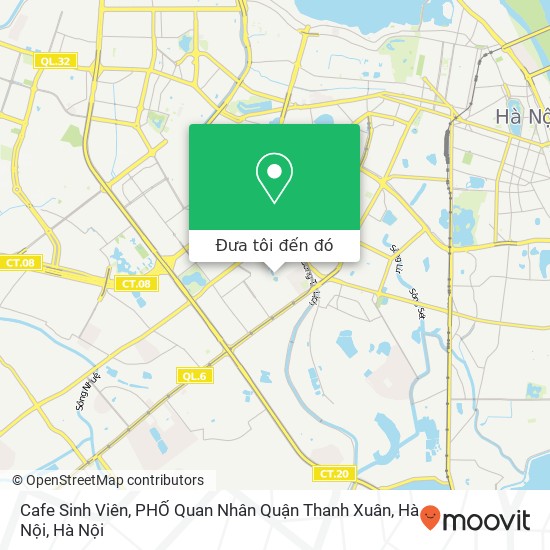 Bản đồ Cafe Sinh Viên, PHỐ Quan Nhân Quận Thanh Xuân, Hà Nội