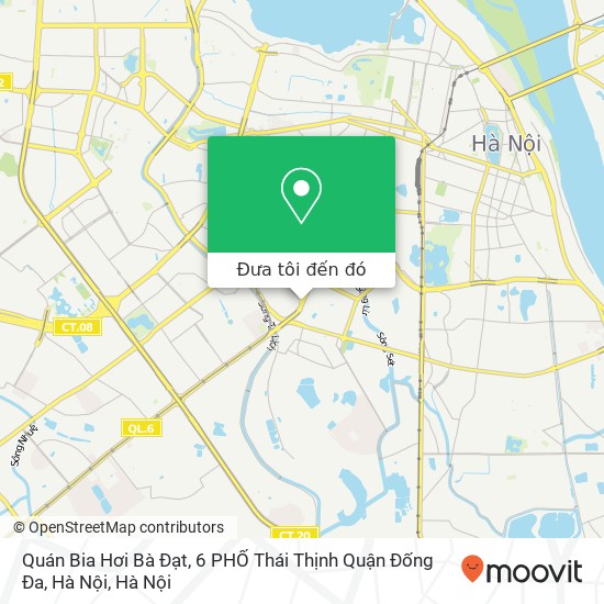 Bản đồ Quán Bia Hơi Bà Đạt, 6 PHỐ Thái Thịnh Quận Đống Đa, Hà Nội