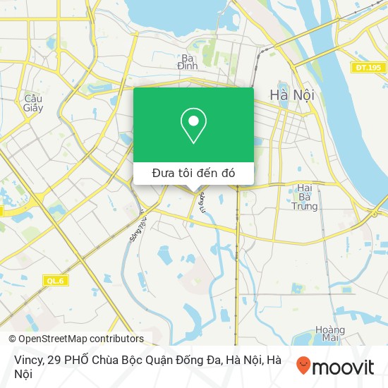 Bản đồ Vincy, 29 PHỐ Chùa Bộc Quận Đống Đa, Hà Nội