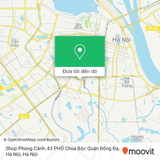 Bản đồ Shop Phong Cảnh, 43 PHỐ Chùa Bộc Quận Đống Đa, Hà Nội