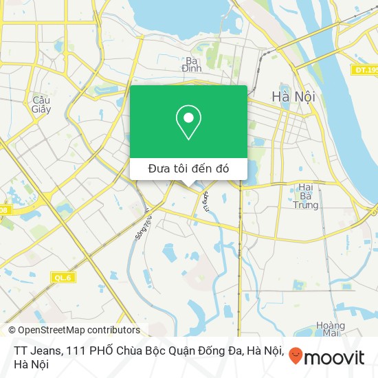 Bản đồ TT Jeans, 111 PHỐ Chùa Bộc Quận Đống Đa, Hà Nội