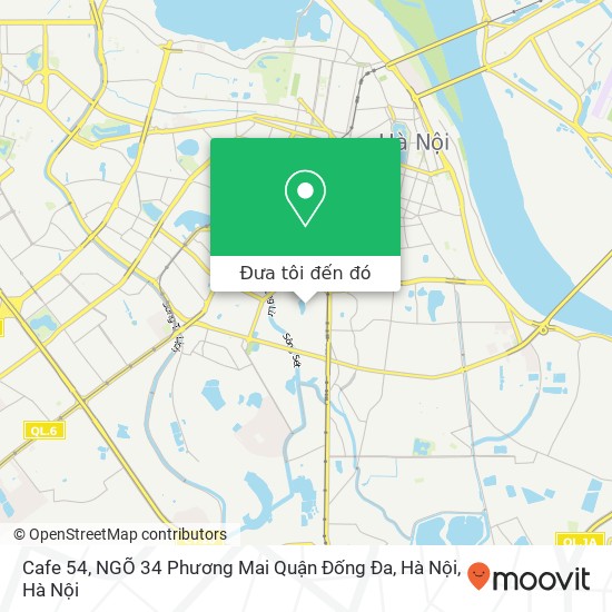 Bản đồ Cafe 54, NGÕ 34 Phương Mai Quận Đống Đa, Hà Nội
